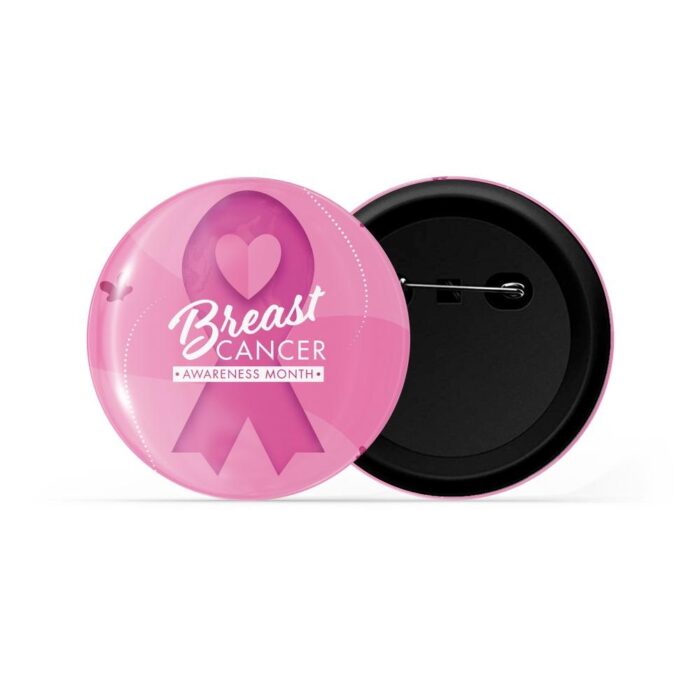 dhcrafts Pin Badges Pink Cancer Breast Cancer Awareness Month D5 Glossy Finish Design Pack of 1