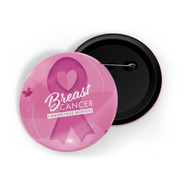 dhcrafts Pin Badges Pink Cancer Breast Cancer Awareness Month D5 Glossy Finish Design Pack of 1