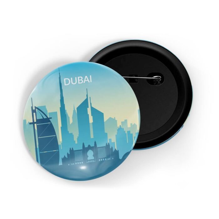 dhcrafts Pin Badges Multicolor Dubai D2 Glossy Finish Design Pack of 1