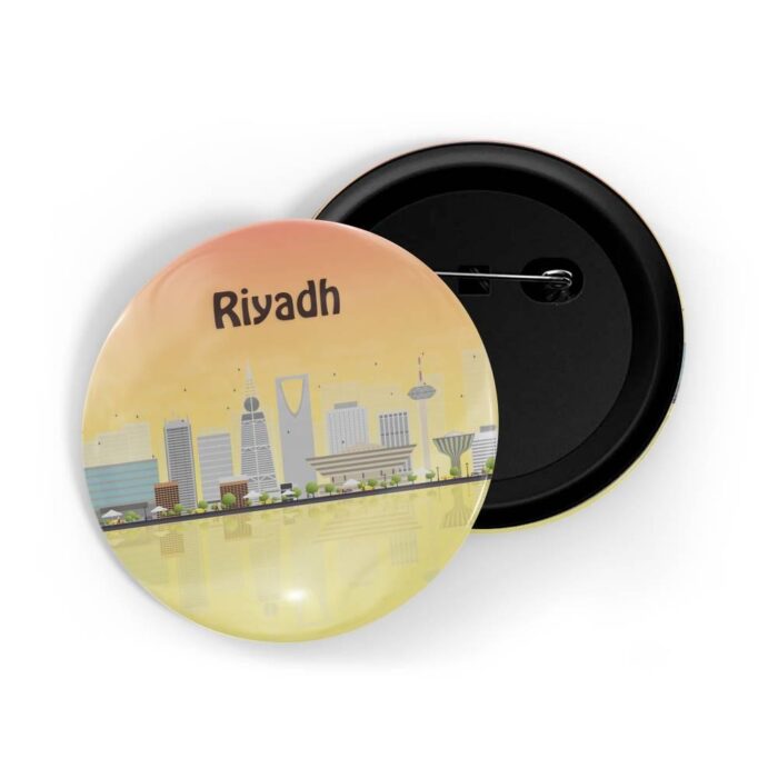 dhcrafts Pin Badges Multicolour Riyadh Glossy Finish Design Pack of 1