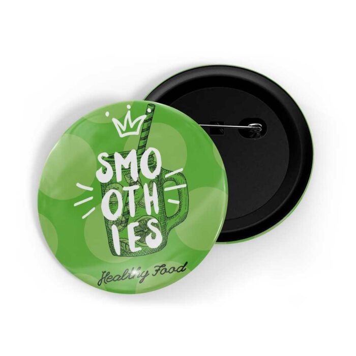 dhcrafts Pin Badges Green Smoothies Healthy Food Glossy Finish Design Pack of 1