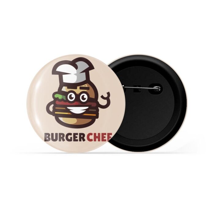 dhcrafts Pin Badges Multicolor Burger Chief Glossy Finish Design Pack of 1