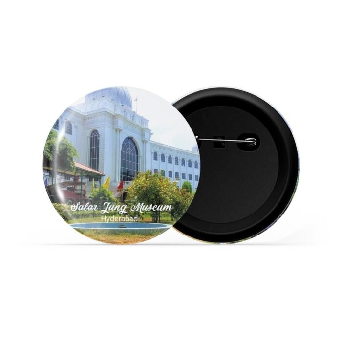 dhcrafts Pin Badges Multicolour Salar Jung Museum Hyderabad Glossy Finish Design Pack of 1