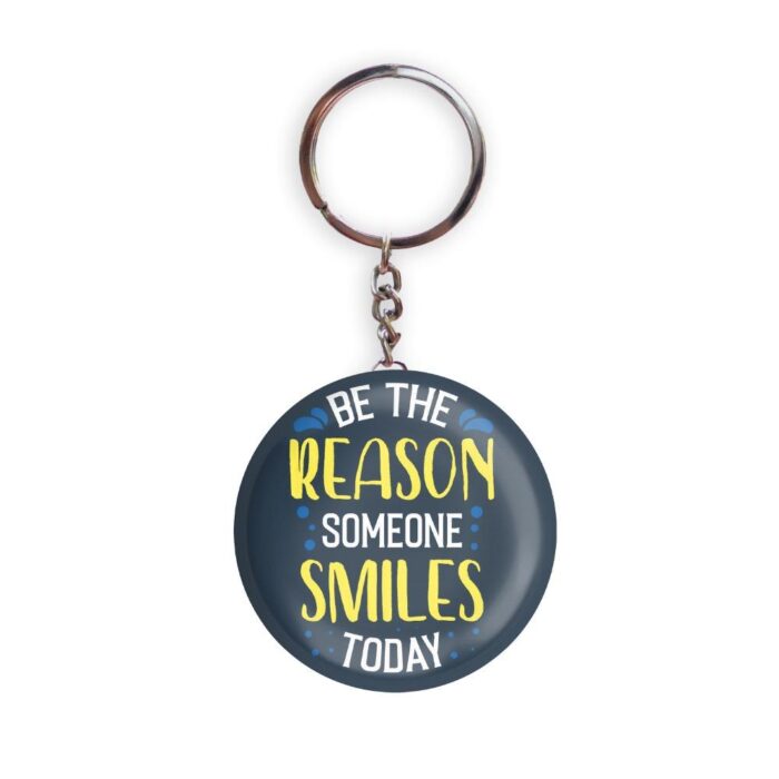 HOLA Keychains Green color Handmade Be The Reason Someone Smiles Today Glossy Finish Design Pack of 1