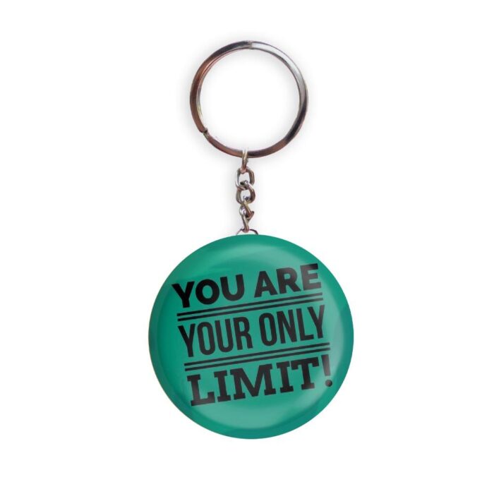 HOLA Keychains Green color Handmade You Are Your Own Limit Glossy Finish Design Pack of 1
