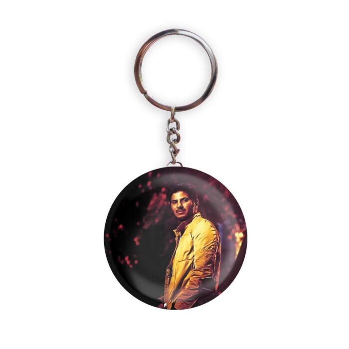 HOLA Keychains Black color Handmade Malayalam Actor Dulquer Salman D2 Glossy Finish Design Pack of 1