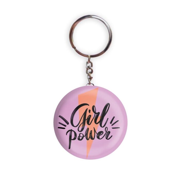 HOLA Keychains Pink color Handmade Girls Can Do Anything Glossy Finish Design Pack of 1 - dhcrafts