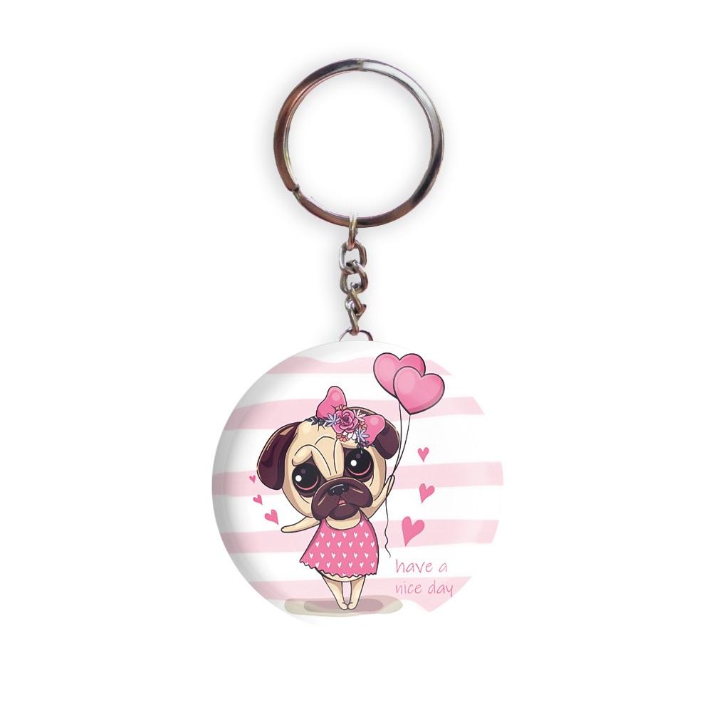 HOLA Keychains Pink color Handmade Girls Can Do Anything Glossy Finish Design Pack of 1 - dhcrafts