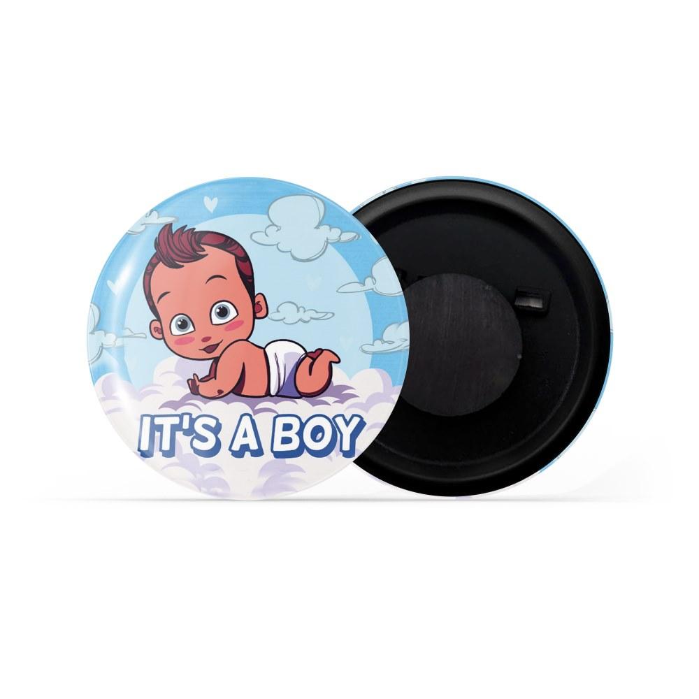 Ibson Baby Boy with Bear Hat Magnet Figurine