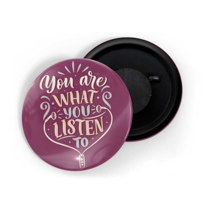 dhcrafts Blue Colour Fridge Magnet You Are What You Listen To Glossy Finish Design Pack Of 1