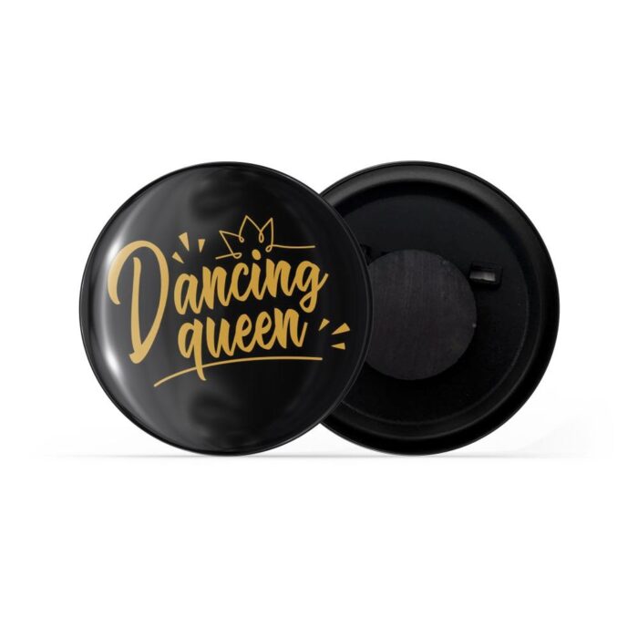 dhcrafts Black Colour Fridge Magnet Dancing Queen Glossy Finish Design Pack Of 1