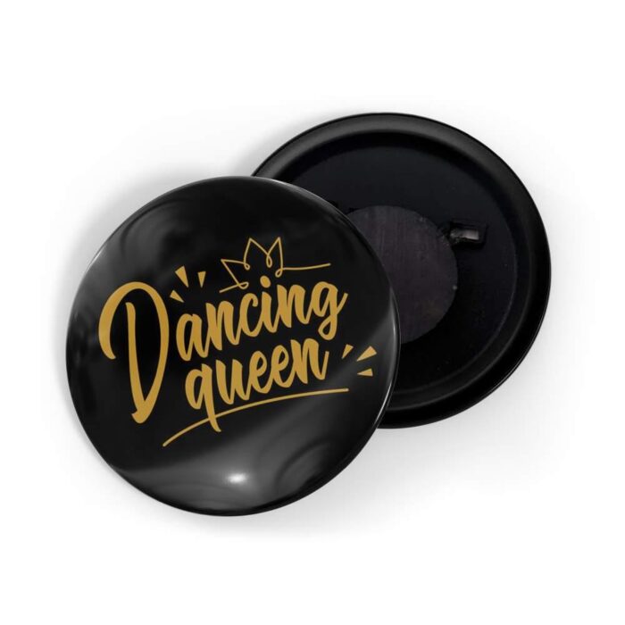 dhcrafts Black Colour Fridge Magnet Dancing Queen Glossy Finish Design Pack Of 1