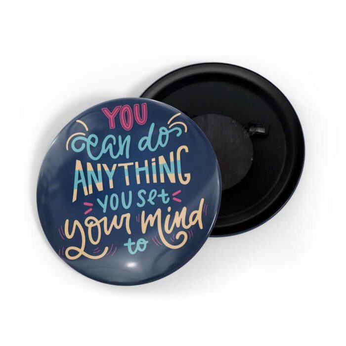 dhcrafts Blue color Fridge Magnet You Can Do Anything You Set Your Mind To Glossy Finish Design Pack of 1