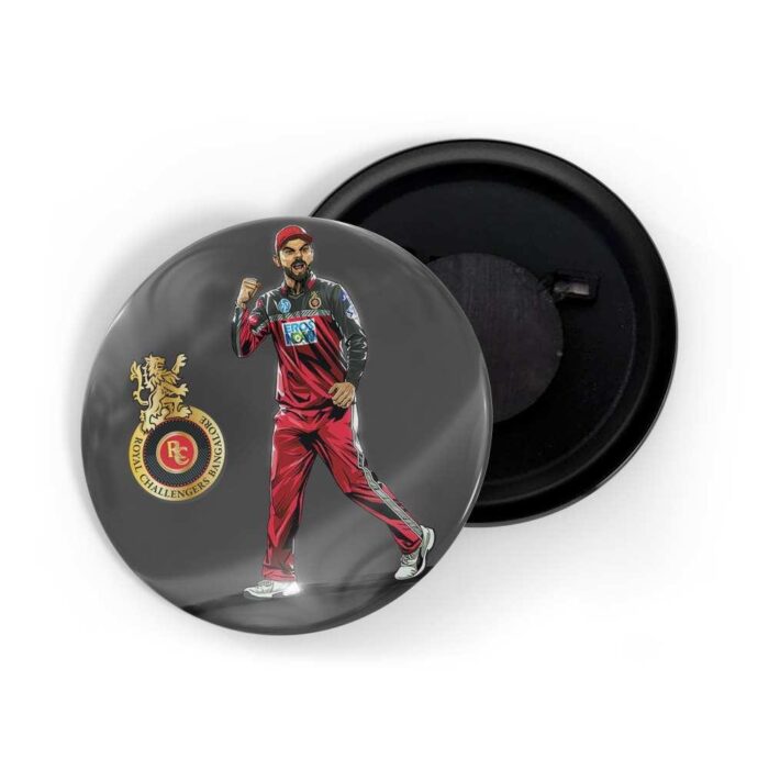 dhcrafts Fridge Magnet Multi Colour Cricket Virat Kohli Glossy Finish Design ( Pack of 1)