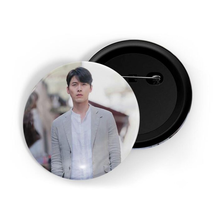 dhcrafts Pin Badges K-Drama Korean Actor Multicolour Hyun Bin D4 Glossy Finish Design Pack of 1