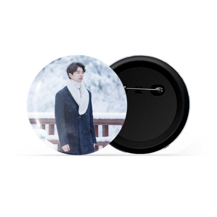 dhcrafts Pin Badges K-Drama Korean Actor Multicolour Gong Yoo D8 Glossy Finish Design Pack of 1