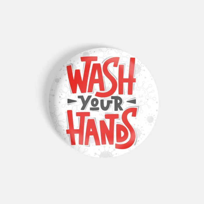 dhcrafts Fridge Magnet Covid White Wash Your Hands coronavirus Covid 19 pandemic positive quote Glossy Finish Design Pack of 1
