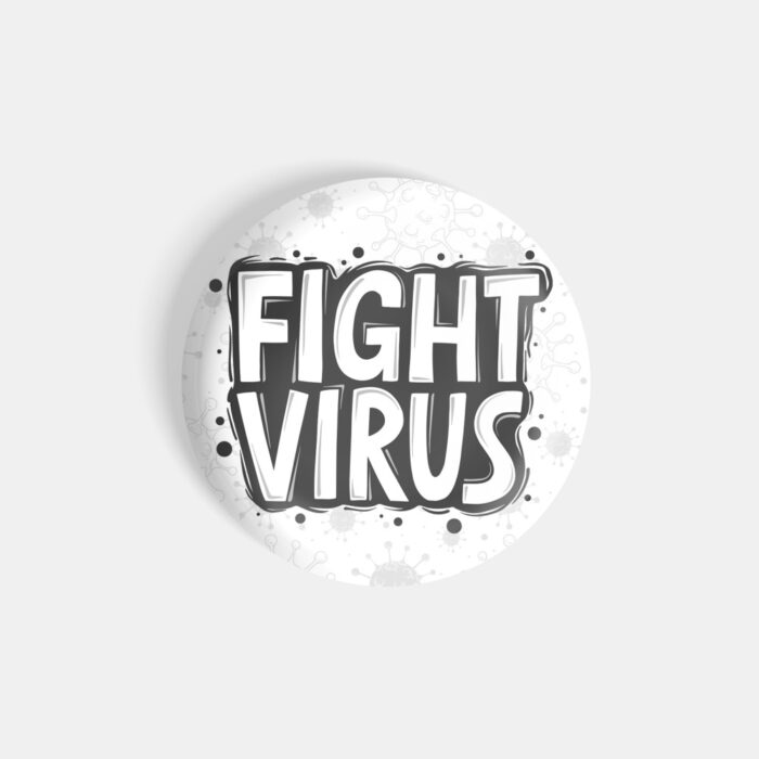 dhcrafts Fridge Magnet Covid White Fight Virus coronavirus Covid 19 pandemic positive quote Glossy Finish Design Pack of 1