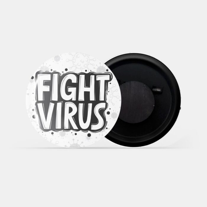 dhcrafts Fridge Magnet Covid White Fight Virus coronavirus Covid 19 pandemic positive quote Glossy Finish Design Pack of 1