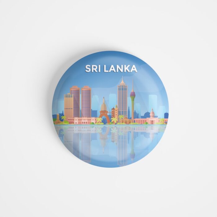 dhcrafts Fridge Magnet Blue Color Places Sri Lanka D3 Asia Glossy Finish Design Pack of 1