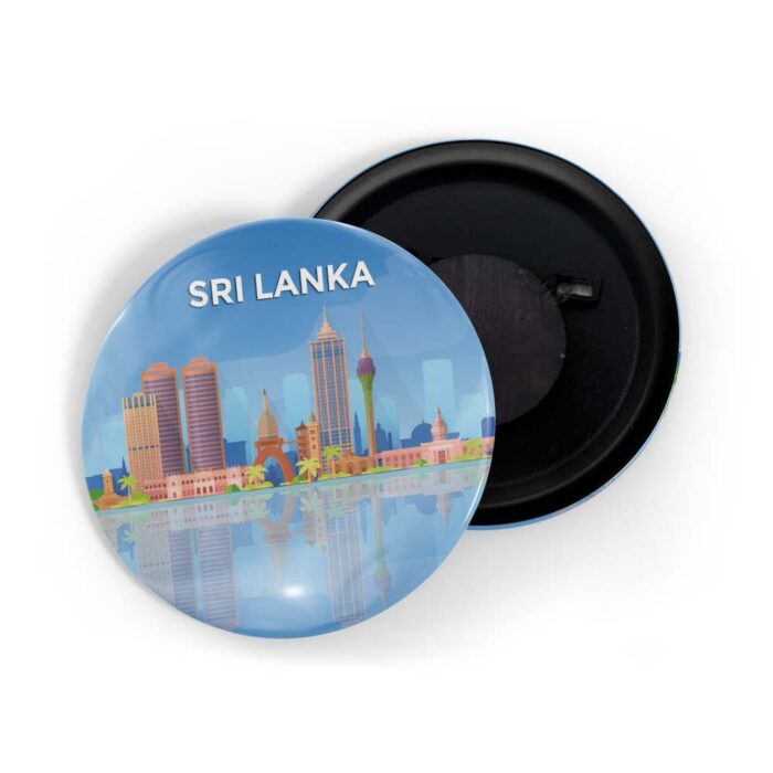 dhcrafts Fridge Magnet Blue Color Places Sri Lanka D3 Asia Glossy Finish Design Pack of 1