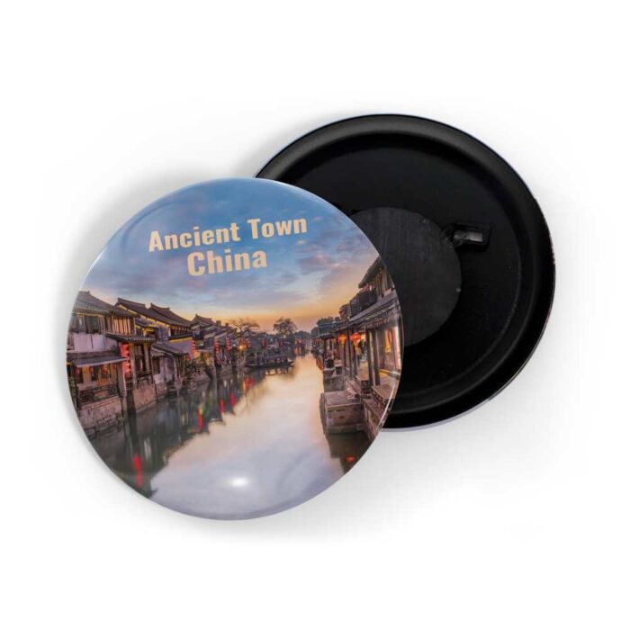 dhcrafts Fridge Magnet Multicolor Famous Tourist Place Ancient Town China Glossy Finish Design Pack of 1