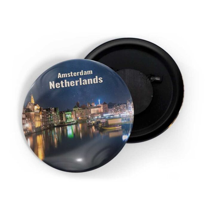 dhcrafts Fridge Magnet Multicolor Famous Tourist Place Amsterdam Netherlands D2 Glossy Finish Design Pack of 1