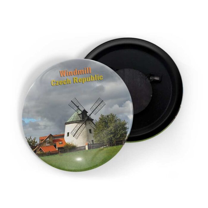 dhcrafts Fridge Magnet Multicolor Famous Tourist Place Windmill Czech Republic Glossy Finish Design Pack of 1