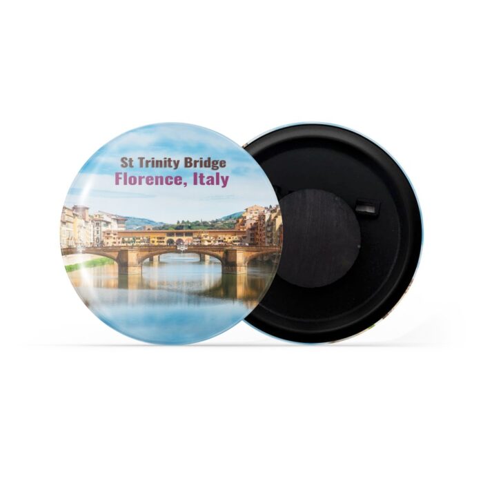 dhcrafts Fridge Magnet Multicolor Famous Tourist Place St. Trinity Bridge Florence Italy Glossy Finish Design Pack of 1