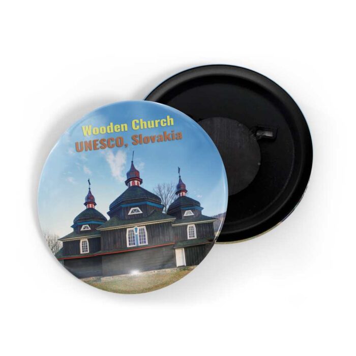 dhcrafts Fridge Magnet Multicolor Famous Tourist Place Wooden Church Unesco Slovakia Glossy Finish Design Pack of 1