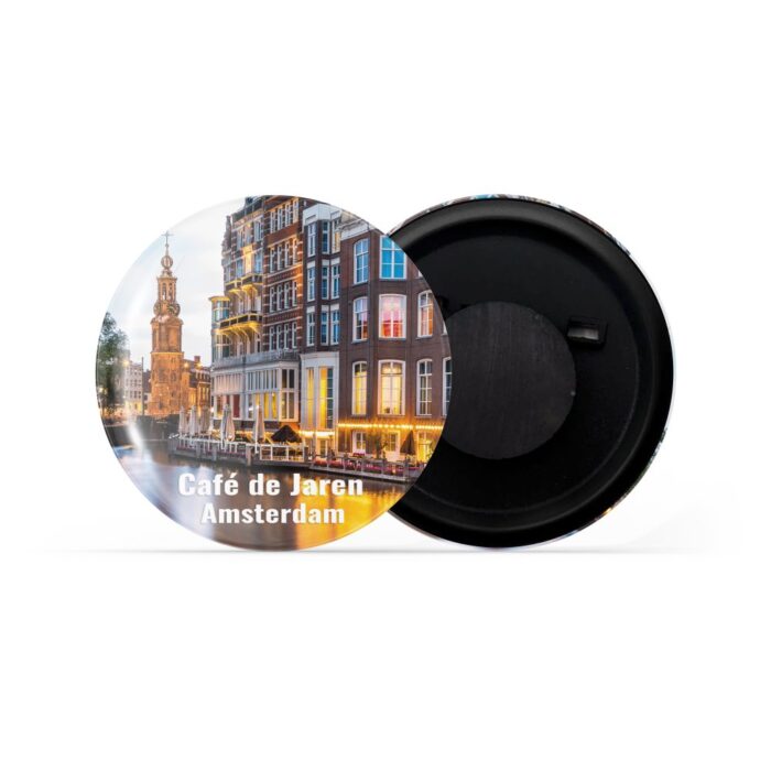 dhcrafts Fridge Magnet Multicolor Famous Tourist Place Cafe De Jaren Amsterdam Glossy Finish Design Pack of 1
