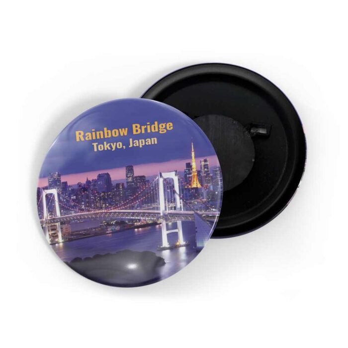 dhcrafts Fridge Magnet Multicolor Famous Tourist Place Rainbow Bridge Tokyo Japan Glossy Finish Design Pack of 1