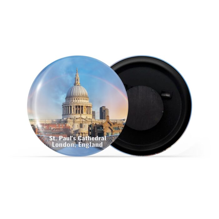 dhcrafts Fridge Magnet Multicolor Famous Tourist Place St. Paul's Cathedral London, England Glossy Finish Design Pack of 1