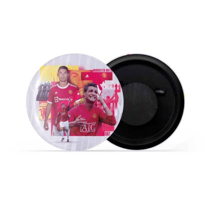 dhcrafts Fridge Magnet Multicolor Football CR7 cristiano ronaldo D5 Glossy Finish Design Pack of 1 (58mm)