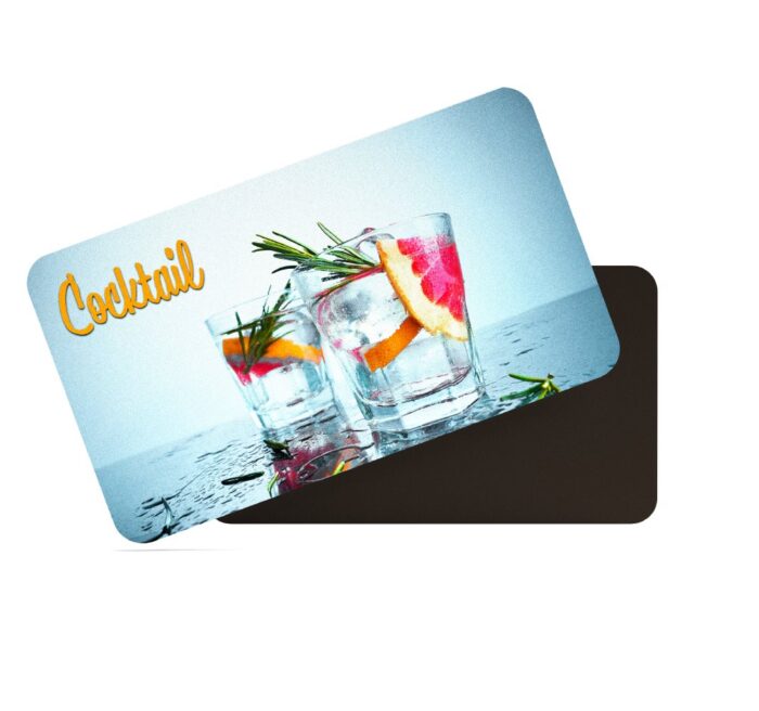 dhcrafts Rectangular Rubber Fridge Magnet Multicolor Food Cocktail D2 Design Pack of 1 (8.5cm x 5.5cm)