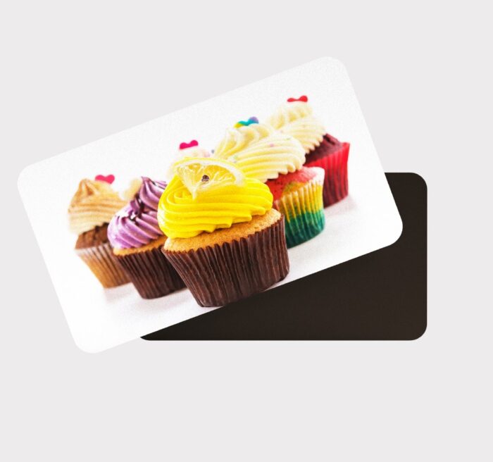 dhcrafts Rectangular Rubber Fridge Magnet Multicolor Food Cupcakes D4 Design Pack of 1 (8.5cm x 5.5cm)