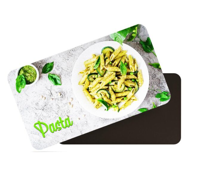 dhcrafts Rectangular Rubber Fridge Magnet Multicolor Food Pasta D7 Design Pack of 1 (8.5cm x 5.5cm)