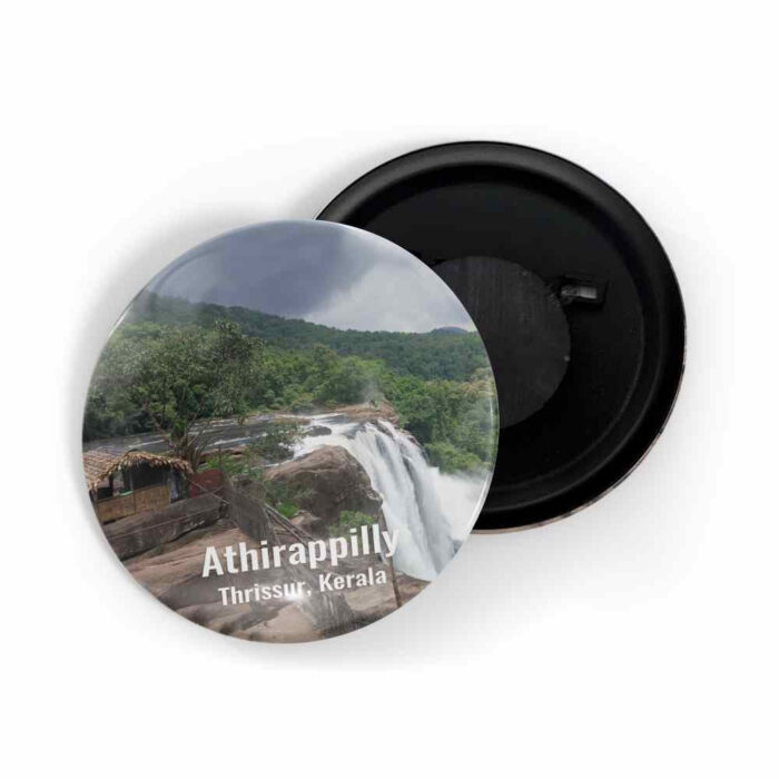 dhcrafts Fridge Magnet Multicolor Athirappilly D2 Kerala Glossy Finish Design Pack of 1 (58mm)