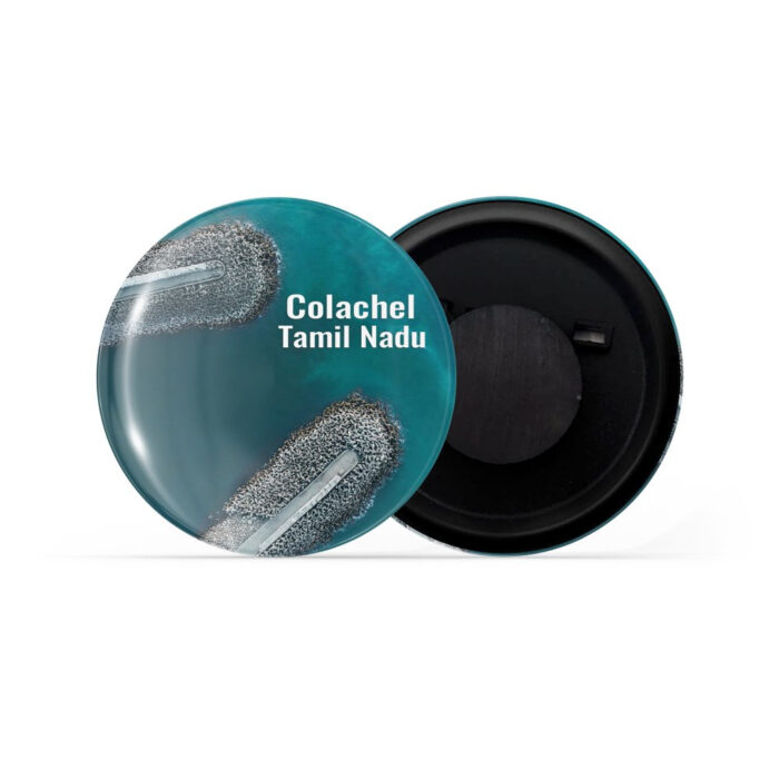 dhcrafts Fridge Magnet Multicolor Colachel Tamil nadu Tourist Place Glossy Finish Design Pack of 1 (58mm)