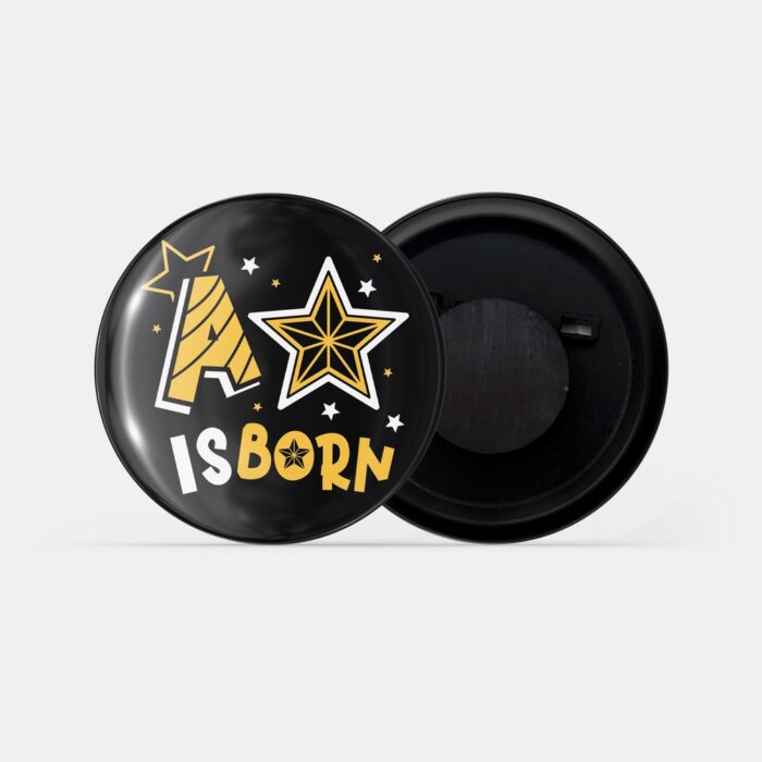 dhcrafts Fridge Magnet Black A Star Is Born Glossy Finish Design Pack of 1 (58mm)