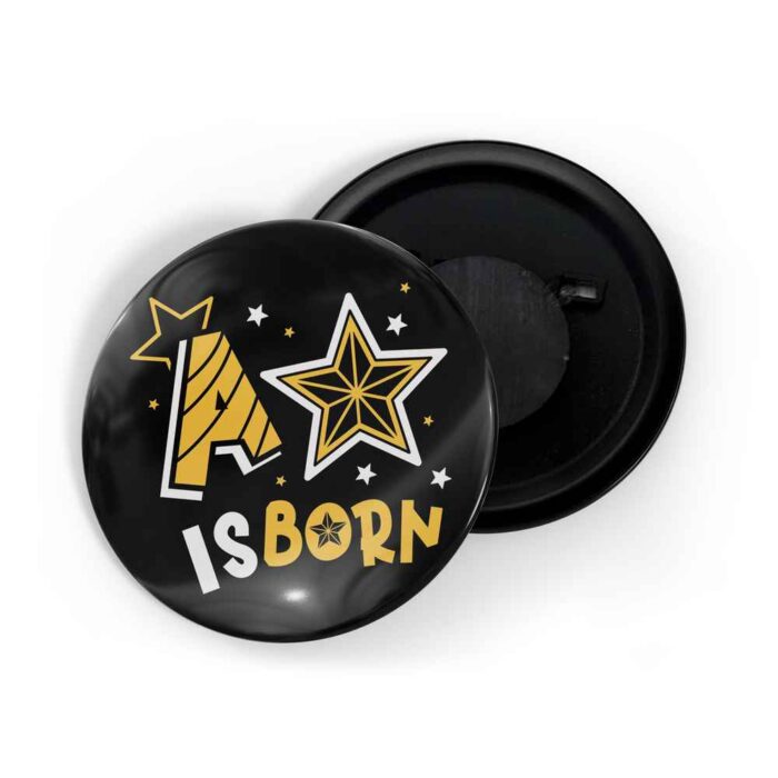dhcrafts Fridge Magnet Black A Star Is Born Glossy Finish Design Pack of 1 (58mm)