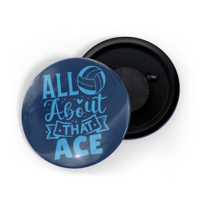dhcrafts Fridge Magnet Black All About That Ace Glossy Finish Design Pack of 1 (58mm)