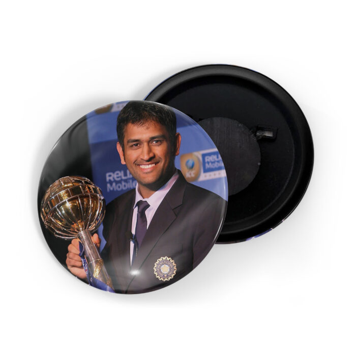 dhcrafts Fridge Magnet Multicolor Cricketer MS Dhoni D4 Glossy Finish Design Pack of 1 (58mm)