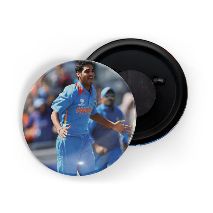 dhcrafts Fridge Magnet Multicolor Cricketer Bhuvneshwar Kumar Glossy Finish Design Pack of 1 (58mm)