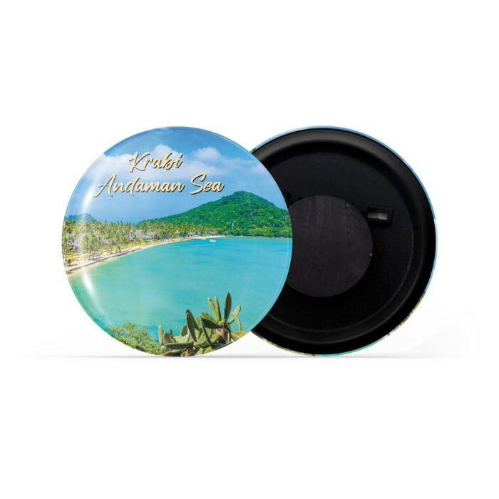 dhcrafts Fridge Magnet Multicolor Andaman Krabi Andaman Sea Glossy Finish Design Pack of 1 (58mm)