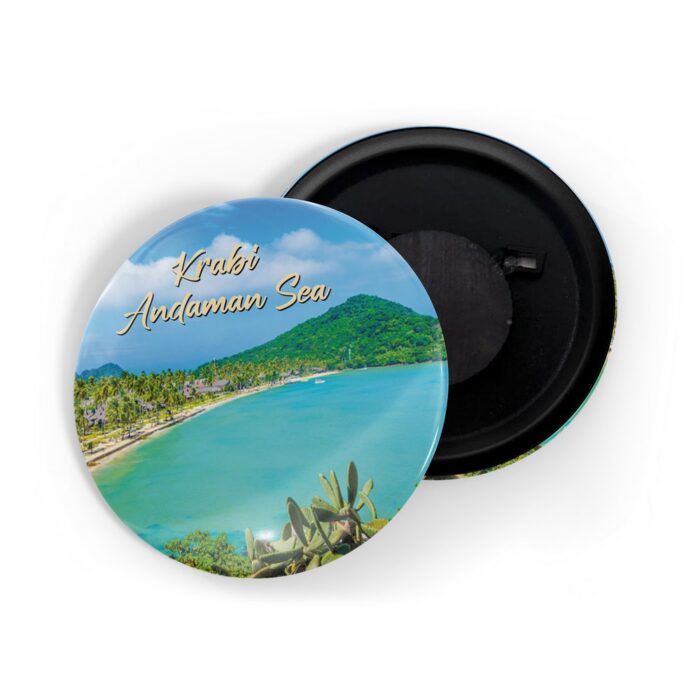 dhcrafts Fridge Magnet Multicolor Andaman Krabi Andaman Sea Glossy Finish Design Pack of 1 (58mm)