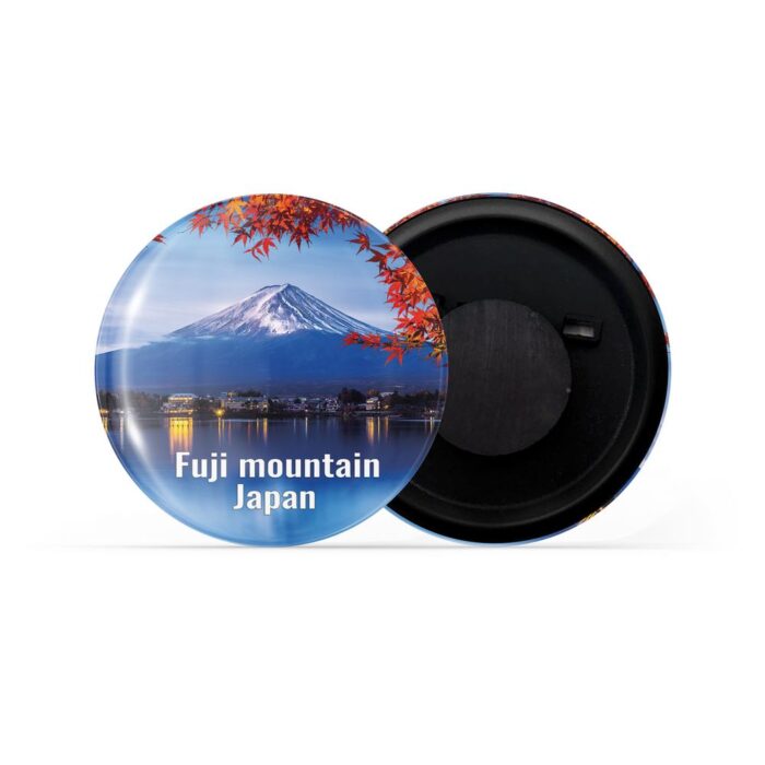 dhcrafts Fridge Magnet Japan Fuji Mountain Glossy Finish Design Pack of 1 (58mm)