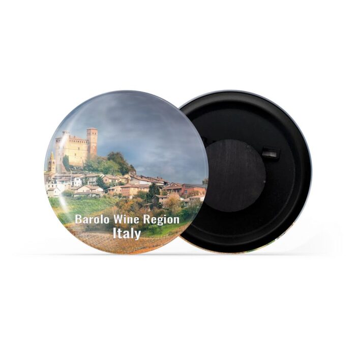 dhcrafts Fridge Magnet Italy Barolo Wine Region Glossy Finish Design Pack of 1 (58mm)