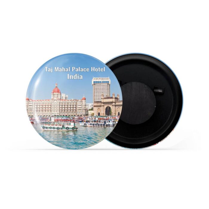 dhcrafts Fridge Magnet India Mumbai Taj Mahal Palace Hotel Mumbai Glossy Finish Design Pack of 1 (58mm)