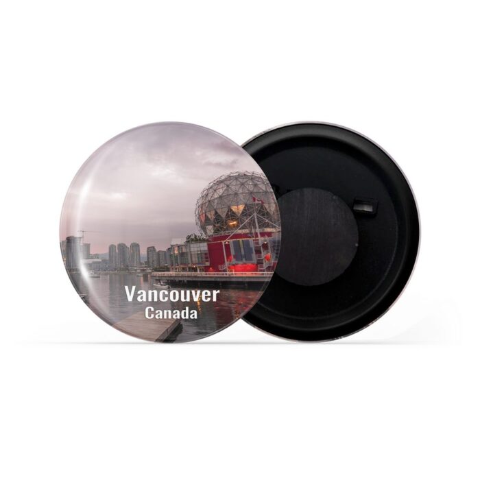 dhcrafts Fridge Magnet Canada Vancouver D1 Glossy Finish Design Pack of 1 (58mm)